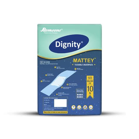 Dignity Mattey Disposable Tuckable Underpads, 10 Pcs, 60 X 180 cm ...