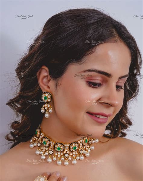 92.5 Silver Shloka Necklace set – FSJ