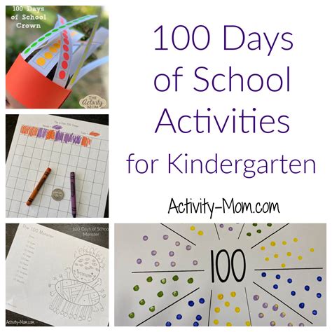 100 Days of School Activities for Kindergarten - The Activity Mom