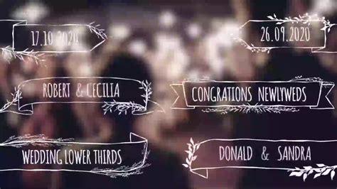 Apple Motion Template: Final Cut Pro: Wedding Lower Thirds SBV ...