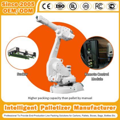 Automatic High Speed Arm Robot Palletizing System Robot Bags Palletizer ...