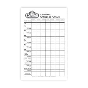 Buy Five Crowns Scorepad – 130 Page Replacement Score Sheet, Card Game ...