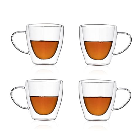 Double Wall Glass Petite Cup (250 ml) (Pack of 4) – EZ Life