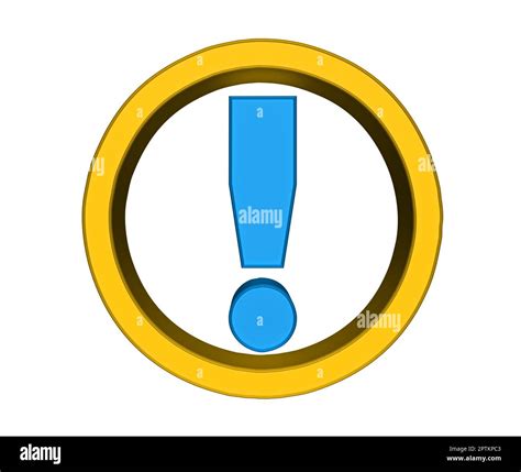 3d render exclamation mark symbol Stock Photo - Alamy