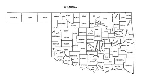 Oklahoma County Map: Editable & Printable State County Maps