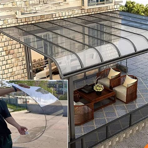 1/2/3mm Thick Polycarbonate Roofing Sheet,Lightweight Clear Plastic ...