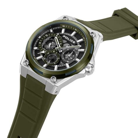 Buy Online Police Quartz Multifunction Black Silicone Strap for Men ...