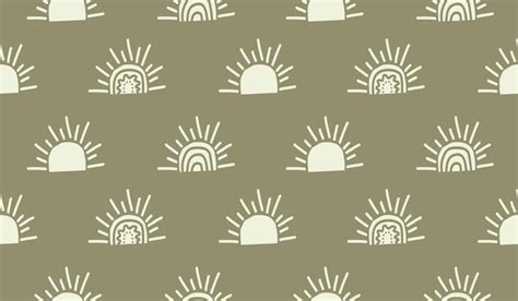 Cute sun pattern background vector design | Premium Vector