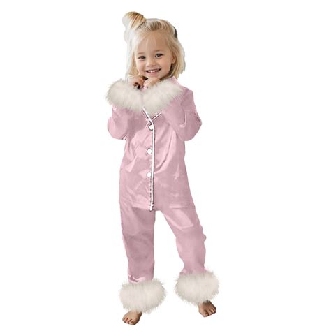 Lauty Girls Christmas Pajamas Teen Girl Pajamas Girls Christmas Satin ...