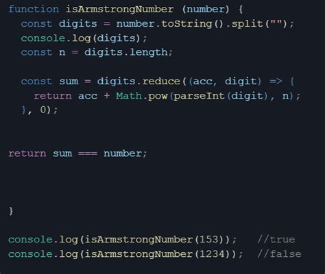 Image result for Armstrong Number in JavaScript Program
