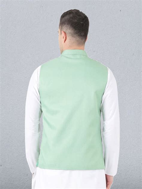 Men Green Angrakha Nehru Jacket – Tahvo India