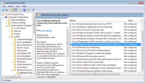 Image result for Disable Microsoft Internet Connection Test