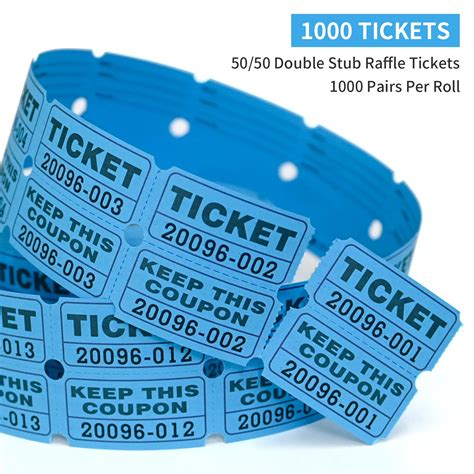 L LIKED Raffle Tickets Double Rolls 1000 per Roll 50/50 Raffle Tickets ...