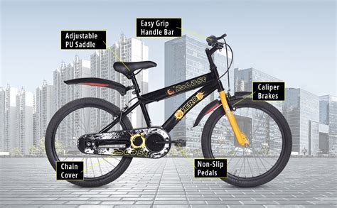 Buy Hero Blast 20T Kids Cycle with mudgaurds | Black | Easy Self ...