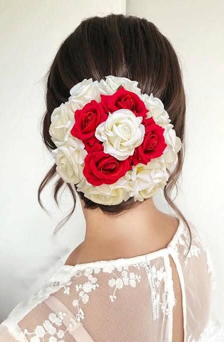 Buy Samyak Big Sized Wedding Bridal Beautiful Real Looking Rose Flower ...