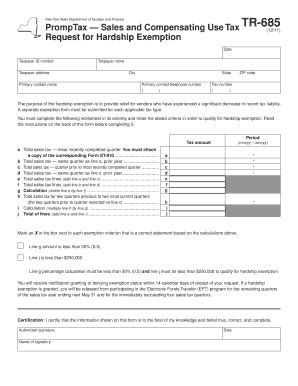 Fillable Online Form TR-685 Fax Email Print - pdfFiller