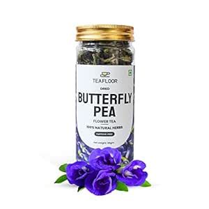 TEAFLOOR Dried Butterfly Pea Flower Tea, 100% Natural Herbs, Caffeine ...