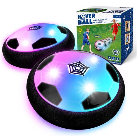 Beefunni LED Hover Soccer Ball Toys, 2-Pack, Foam Bumper, Perfect Gift ...