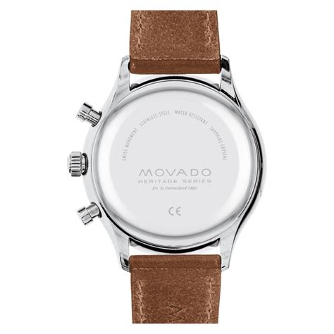Movado Calendoplan Blue Dial & Brown Leather Strap Watch for Men
