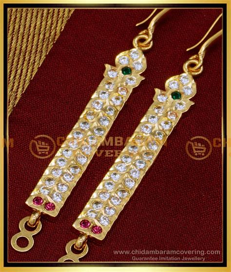 Buy Impon Straight Ear Chain Designs Gold Plated Jewellery