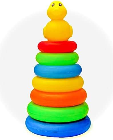 Buy Negi Stacking Colourful Teddy Rings for Growing Babies,Toddlers - 5 ...