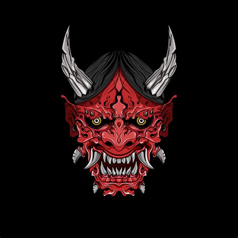 Red Oni Mask Tattoo