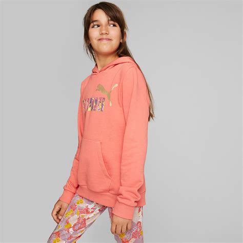 Buy Puma Ess+ Bloom Logo Girls Pink Hoodie Online