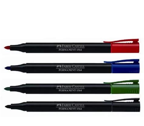 Faber-Castell Permanent Markers (Set of 10, Black, Blue, Green, Red ...
