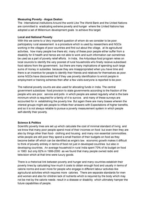 Measuring Poverty - Angus Deaton - Local and National Poverty With this ...