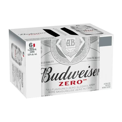 Budweiser Zero Non-Alcoholic Beer 6 Pack Cans – tagliquorstores.com