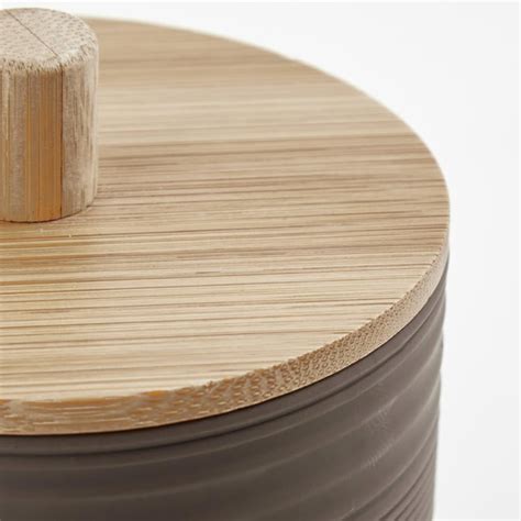 Buy Intelio Ribbed Cotton Box with Bamboo Lid from Home Centre at just ...