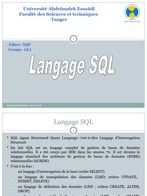 Image result for Cours SQL PDF