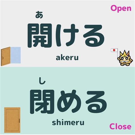 Learn Japanese Words: Open, Akeru, Shimeru