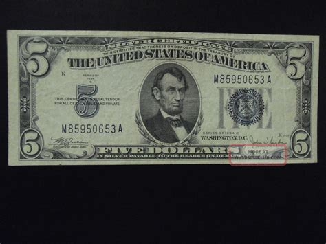 Fr. 1653 1934 C $5 Silver Certificate
