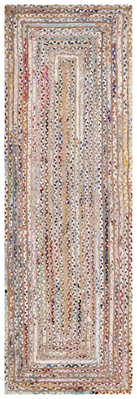 SAFAVIEH Cape Cod Miah Geometric Runner Rug, Beige/Multi, 2'3" x 5 ...