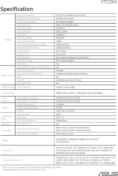 Buy Monitor con Touch Screen Asus VT229H 21,5 Full HD IPS HDMI Black ...
