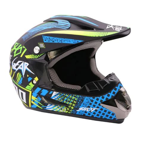 Nero Opaco Moto Casco Cross Country D. O. T Certificazione Endurance Race Atv Atv Casco C