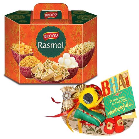 Bikano Rasmol Rakhi Giftpack : Amazon.in: Grocery & Gourmet Foods