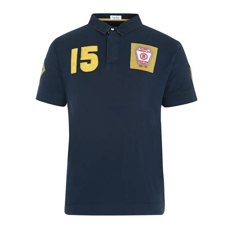 Buy Men Navy Patch Work Polos Online - 528640 | The Collective