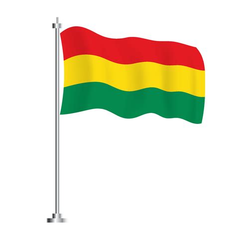 Bolivian Flag. Isolated Wave Flag of Bolivia Country. Independence Day ...