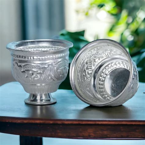 Buy Sigaram German Silver 2.5 Inch Kum Kum Bharani Cup for Home Pooja ...