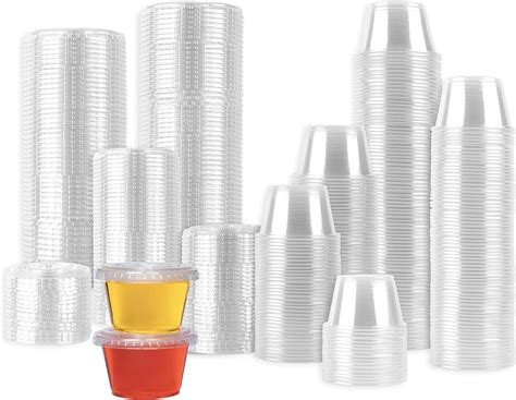 Buy 100 Sets - 1.5 oz.] Jello Shot Cups Condiment Containers with Lids ...