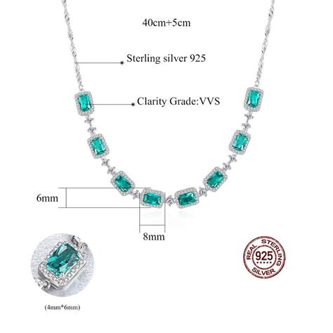 Venetian Emerald American Diamond Silver Necklace – Mystic Flavia