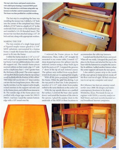 Computer Desk Plans • WoodArchivist