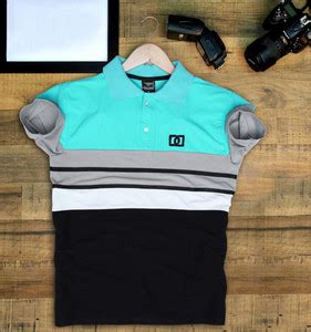Moye Moye Striped Men Polo Neck Multicolor T-Shirt - Buy Moye Moye ...