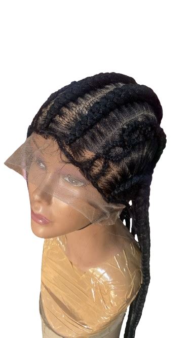 Knotless Braids, Full Lace Wig, Synthetic Hair, Braided Wig ...