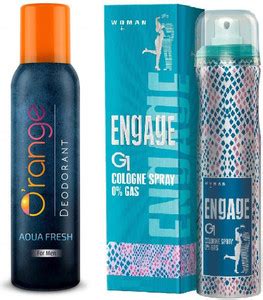 ORANGE Aqua Fresh & G1 Cologne Spray Deodorant Spray - For Men & Women ...