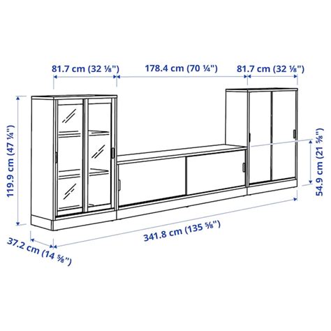 TONSTAD TV/storage comb with sliding doors, brown stained oak veneer ...