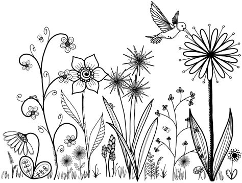 Flower Garden Drawing