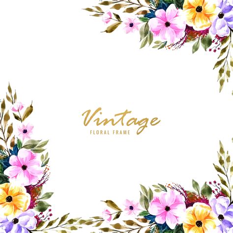 Decorative vintage floral frame 692838 Vector Art at Vecteezy